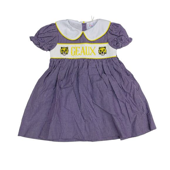 NWT Ann + Reeves 9M Geaux Tigers Margaret Dress - Picture 1 of 4